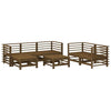 7 Piece Garden Lounge Set Honey Brown Solid Wood Pine vidaXL