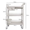 3-Tier Service Trolley with Wheels,Utility Cart for Beauty Salon w/ Drawers