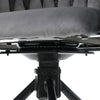 Rotatable Velvet Dining Chair with Metal Legs Kitchen Chair Swivel Modern Grey