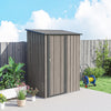 Outdoor Storage Shed Steel Garden Shed w/ Lockable Door Light Grey