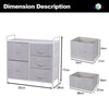 4/5/6 Fabric Beside Cabinet Storage Unit Chest of Drawers Organizer Living Room