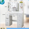 Vanity Table Makeup Dressing Desk Set with Large Dimmable 10 LED Lights Mirror