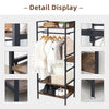 Large 3-Tier Metal Clothes Rail Hall Open Wardrobe Closet Anti-slip Board Shelf