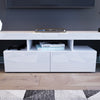 Modern 160cm TV Unit Stand Matt Body & High Gloss Doors RGB LED Light Cabinet
