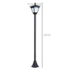 Outdoor Solar LED Garden Post Light 1.2M Tall Pathway Bollard Lamp – Black