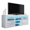 TV Unit Cabinet | TV Stand 145cm | Sideboard with High Gloss Doors | Free LED