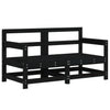 Garden Corner Sofas Outdoor Sectional Sofa 2 pcs Black Solid Wood Pine