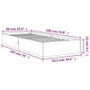 Gecheer Bed Frame Wax Brown 90x190 Solid Wood Pine Z4I7