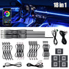18 in 1 Full RGB LED Bead Symphony Dream Car Interior Ambient Lighting Kit APP
