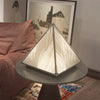 Stainless Steel Pyramid Table Lamp 3-Way Dimmable Bedside Lamp Nightstand Light