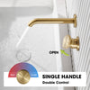 Brass Bathroom Wall Mounted Sink Faucet Concealed Lavatory Basin Mixer Taps