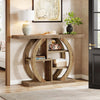 108cm Console Table, 4-Tier Farmhouse Wooden Sofa Table Narrow Entryway Table