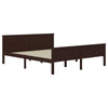 Bed Frame Dark Brown Solid Wood Pine 200x200 G7T0