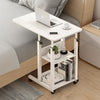 Mobile Over Bed Chair Table Overbed Height Adjustable Laptop Serving Tray Stand