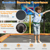 317 x 255 cm Rectangle Outdoor Trampoline w/Basketball Hoop-Orange