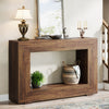 Farmhouse Console Table, 47 Inches Wooden Entryway Console Table with Storage