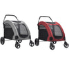 Folding Pet Stroller Dog Cat Puppy Cart Wagon 4 Wheels Pushchair Buggy Walking