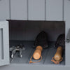Garden Outdoor Wooden Tool Storage Shed With 3 Shelves, Firewood Rack, Grey