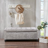 Hinge Lid Ottoman Storage Box Chesterfield Blanket ToyBox Pouffe Bench Footstool