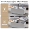 High Gloss Coffee Table Lift Up With StorageSofa End Table LED Light Modern