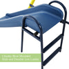 Ball Hoop Slide Nest Swing Ground Pegs Outdoor Metal Play Frame Swing Set Yellow