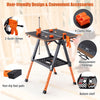 2-in-1 Folding Work Table & Sawhorse 8 Adjustable Heights Workbench Workstation