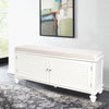 Shoe Bench Shoes Rack for Hallway White Shoe Storage Cabinets with Seat Cushion