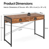 Computer Desk Wooden PC Laptop Table Writing Workstation w/Drawers-Coffee