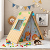 2-in-1 Wooden Hideaway Play Set Kids Triangle Playhouse Fun Activity Play Set