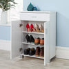 Venetia 2 Door 1 Drawer Wooden Oak Shoe Storage Cabinet Rack Stand Cupboard