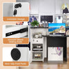 Reception Desk Front Computer Table Space Saving Corner Writing Desk Workstation