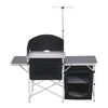 Aluminium Table Camping Kitchen Unit Storage Folding Outdoor Cook Station Shelf