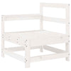 3 Piece Garden Sofa Set White Solid Wood Pine O6M3