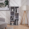 Grey 7 Cube Shelf Storage Display Cabinet Floor Standing Wall Hanging Bookcase