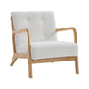 NEW Wooden Frame Reading Armchair Teddy Fleece Single Sofa Leisure Accent Chair