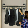50KG Load Industrial Pipe Clothing Rack WallMounted Retro Retail Garment Display