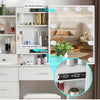 White Dressing Table with LED Lights Mirror Stool Drawers Vanity Makeup Desk Set