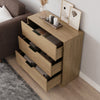 60/80cm Chest of 3 Drawers Compact Storage Bedside Cabinet Bedroom Furniture