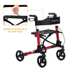 Folding Rollator Walker Safety Mobility Aid Wheelchair Lightweight for Seniors