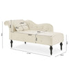 Chaise Lounge Elegant Colourful Velvet Reader's Bedroom Lounge Sofa w/ Wood Legs