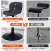 Ralex-chair Bar Stool, Faux PU Leather Bar Chairs with Back, Adjustable, Black