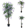 Large Artificial Wisteria Flower Tree Realistic Faux Plant Indoor Outdoor Decors