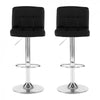 Neo 2x Chrome & Height Adjust Swivel Faux Leather Kitchen Breakfast Bar Stool