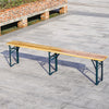 2PCS Wooden Folding Beer Bench Set Outdoor Picnic Dining Party Trestle Chairs UK