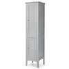 5-Tier Bathroom Floor Cabinet Tall Narrow Storage Cabinet Organizer w/Doors
