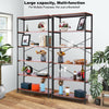 180cm Wood Bookcase Bookshelf 5 Tier Industrial Storage Display Shelving Unit