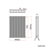 Black Designer Radiator Vertical Horizontal Flat Panel Single Double Modern Rads