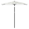Garden Parasol with Steel White 268x268x226 Q5K9