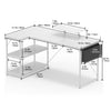 Flamaker Office Desk L Shaped Corner Desk Gaming Desk Home w/ Storage Shelves