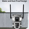 Solar Triple-Lens Linkage Camera 10X Zoom WiFi Security Cameras Surveillance